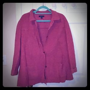 Pink wool lands end coat